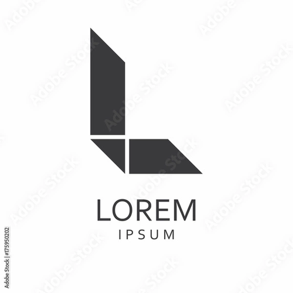 Obraz L Letter Logo. Vector Icon