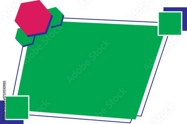 Obraz Abstract Geometric Background with Hexagons and Squares