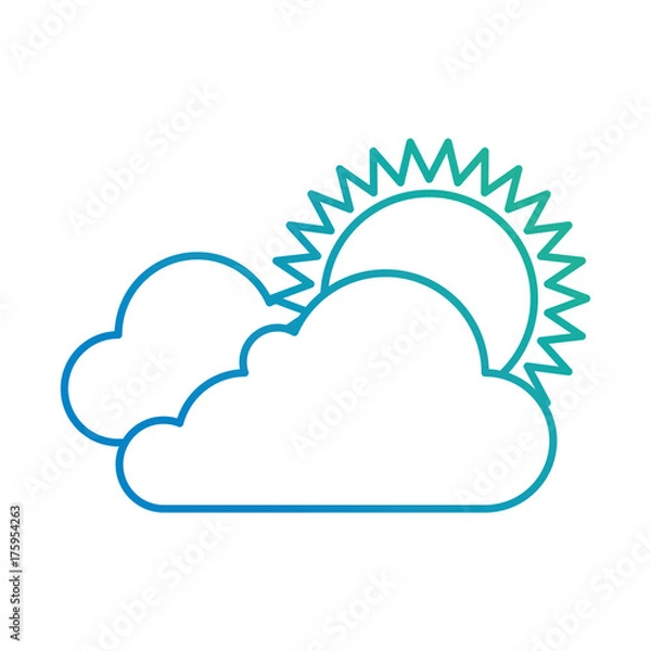 Fototapeta cloud weather with sun