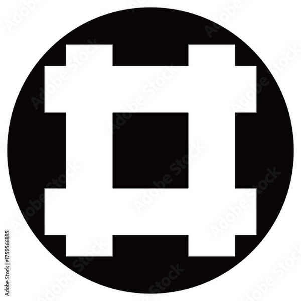 Obraz 家紋です。石持地抜平井筒といいます。