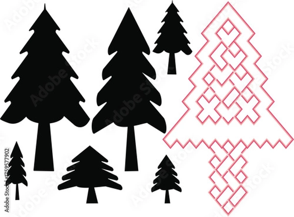 Fototapeta Christmas Trees