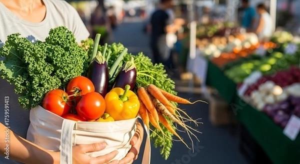 Obraz vegetables in a supermarket