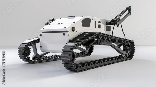 Fototapeta Tracked Robot - All-Terrain Tracked Robot: Tackle Complex Environments Easily,Smart Tracked Robot: Integrating AI Navigation & Stable Track System,Industrial Inspection Tracked Robot: Ensure Equipment