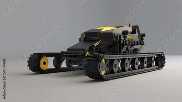 Fototapeta Tracked Robot - All-Terrain Tracked Robot: Tackle Complex Environments Easily,Smart Tracked Robot: Integrating AI Navigation & Stable Track System,Industrial Inspection Tracked Robot: Ensure Equipment