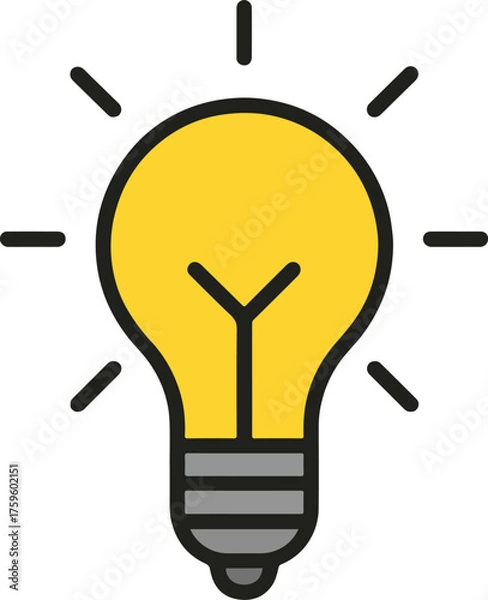 Fototapeta light bulb icon