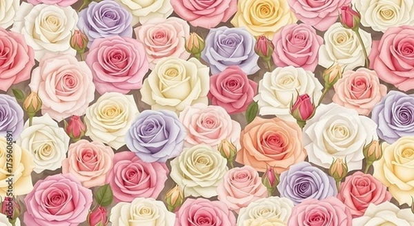 Obraz colorful roses background