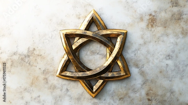 Obraz Triquetra. Holy Trinity symbol. Sacred geometry symbol on white background. Vector illustration