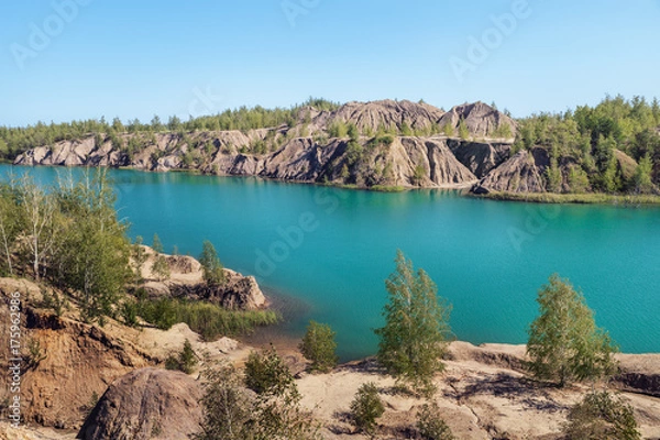 Obraz Кондуки. Тульская область. Песчаный карьер. Озеро в карьере.