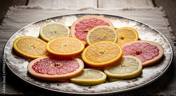 Fototapeta lemon and grapefruit