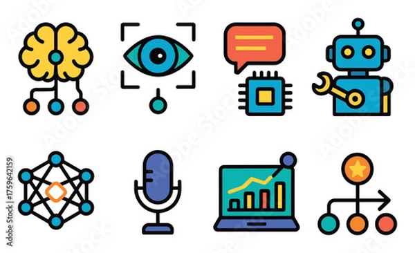 Obraz AI Development Icons