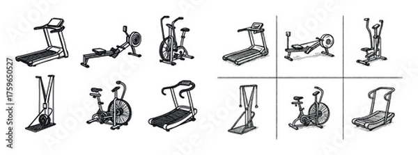 Obraz Cardio Machine Sketches