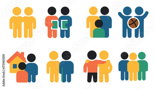 Obraz Friendship Icon Set