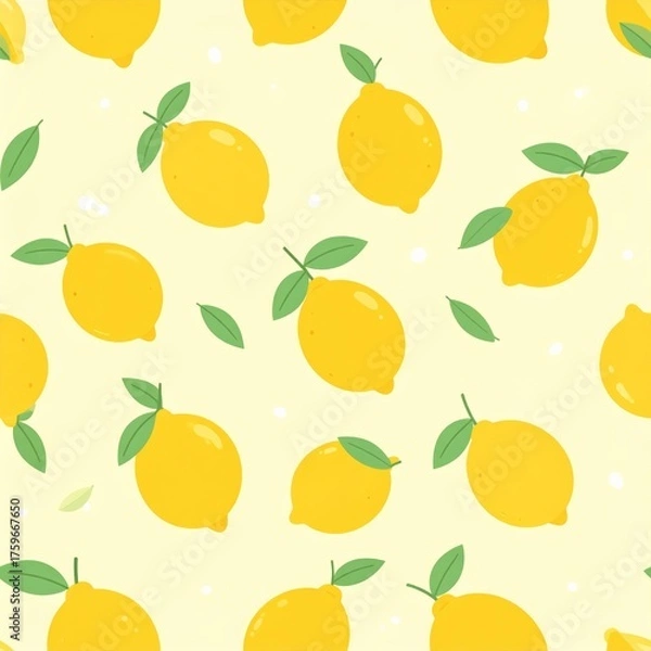 Fototapeta Lemons Seamless Pattern
