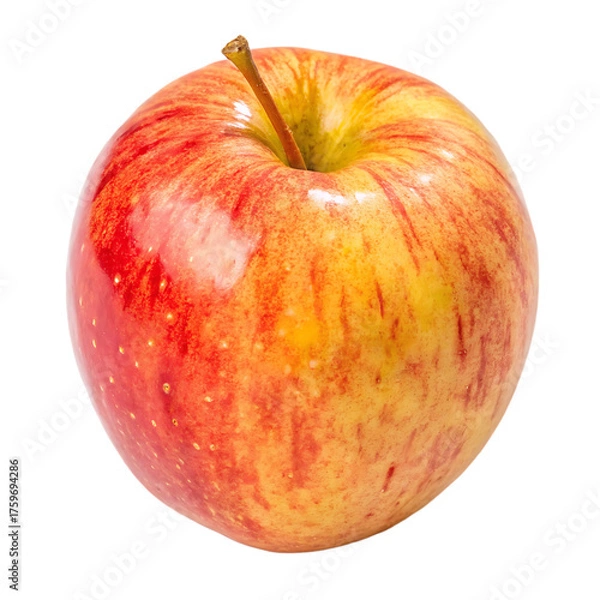 Obraz A whole honey crisp apple isolated on a transparent background
