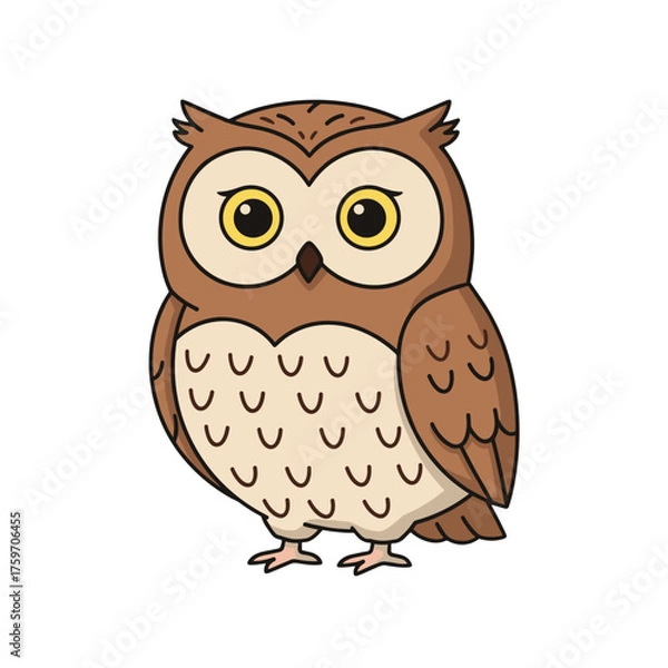 Fototapeta Simplified Owl