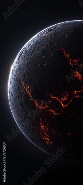 Fototapeta Lava Planet in Space