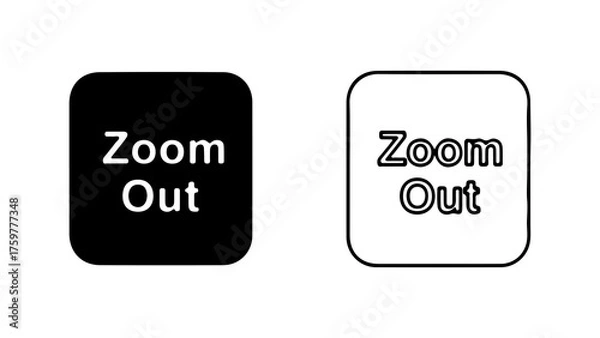 Fototapeta Zoom out buttons with transparent background