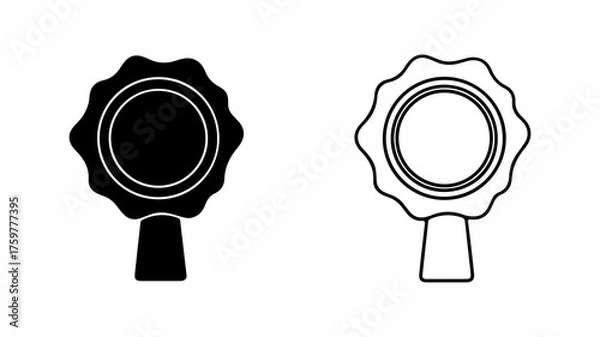 Fototapeta Seal emblems with transparent background