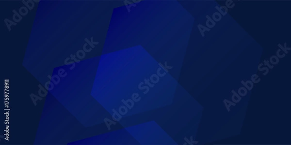 Fototapeta Modern abstract blue geometric background with overlapping transparent polygonal shapes and smooth gradient texture.eps10
