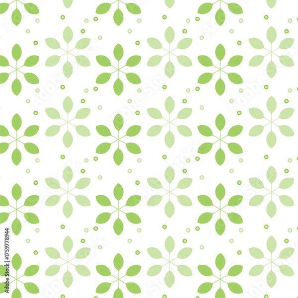 Obraz seamless pattern with green flowers