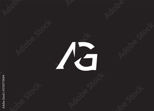 Fototapeta AG creative initial logo design and letter logo