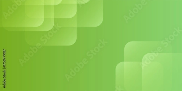 Fototapeta Abstract Green Geometric Background with Overlapping Transparent Shapes.vector eps10
