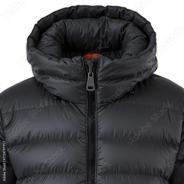 Obraz puffer jacket, down jacket, padded coat, winter clothes, AI Generative