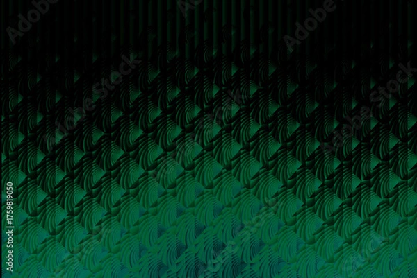 Fototapeta Luxury. Abstract. Texture. A dark and elegant abstract background with an intricate green scale pattern, perfect for a luxury brand, a fantasy game theme, or a sophisticated design project.