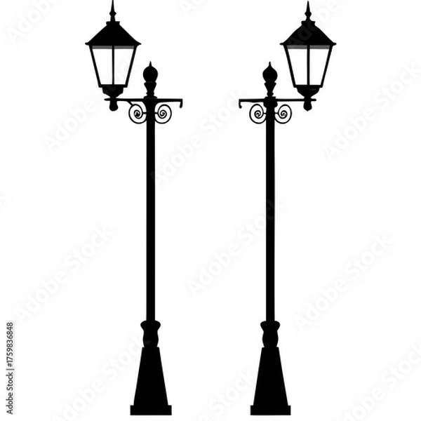 Fototapeta street lamp vector