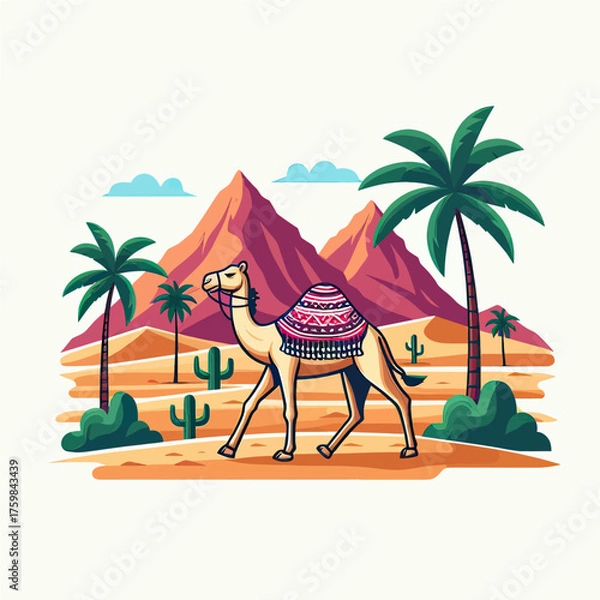 Obraz camel in desert  (3)