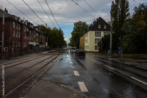 Fototapeta Verregnete Straße