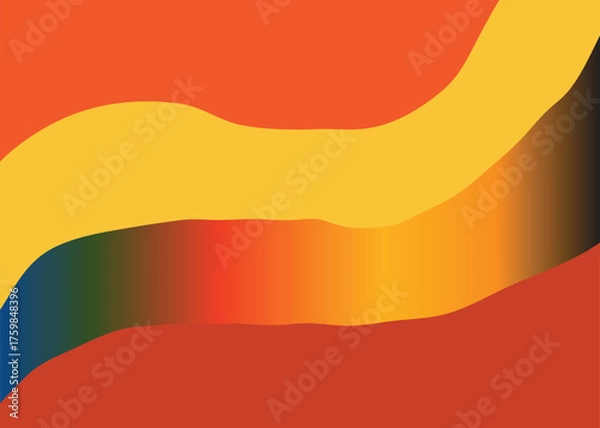 Fototapeta Abstract colorful background with smooth gradient curves and vibrant shades