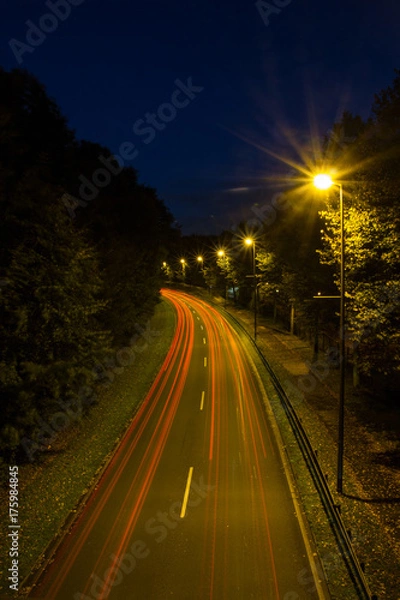 Fototapeta Straße bei Nacht