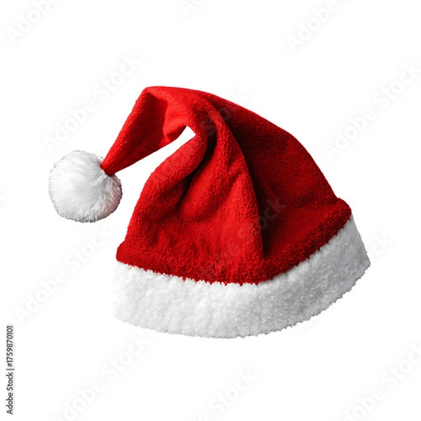 Obraz Image of red hat for winter festival isolated on a white background 