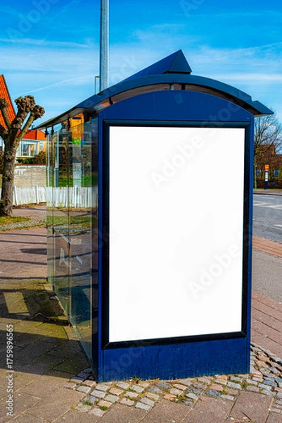 Obraz Bus Stop Blank Billboard Denmark
