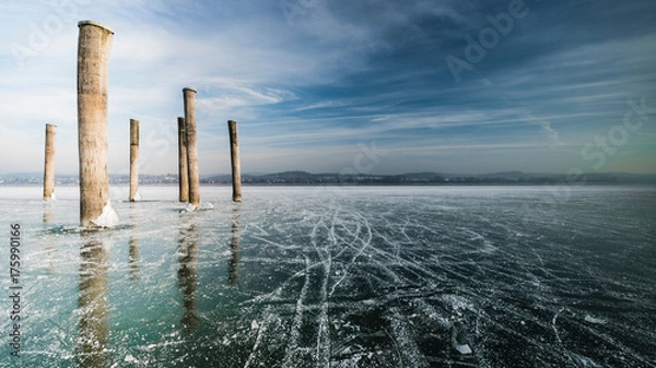 Obraz Pfähle im Eis