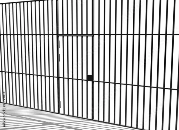 Obraz Prison bars and cell door