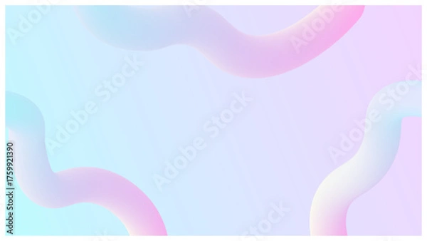 Obraz グラデーション立体チューブのフレーム背景 (淡いピンクと水色)