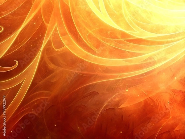 Fototapeta Fiery Orange Abstract Flame Swirl Texture