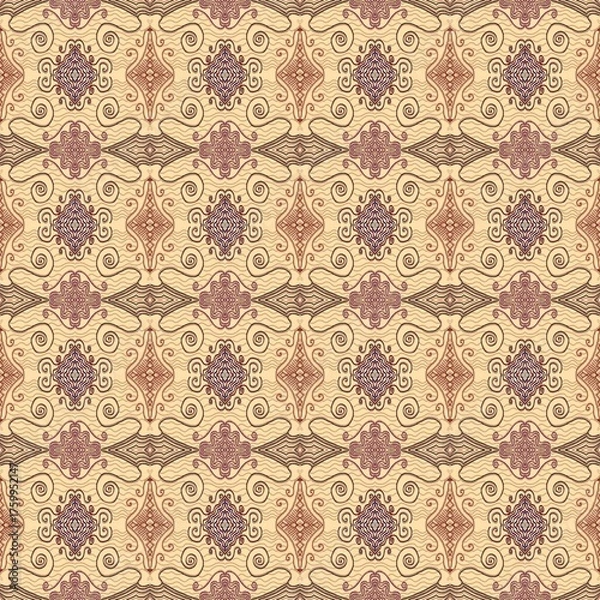 Fototapeta seamless damask wallpaper