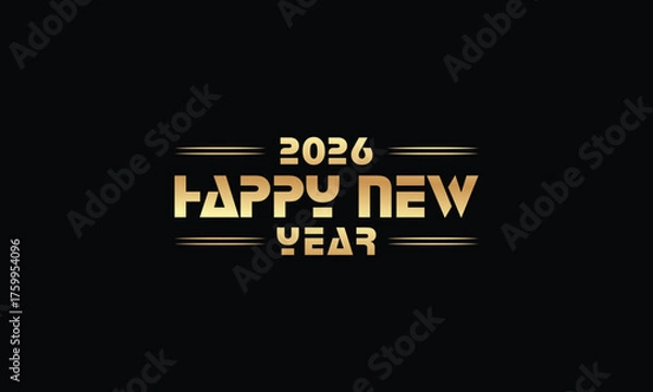 Fototapeta 2026 happy new year logo text design set 2026 number design template collection