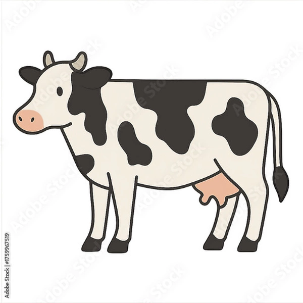 Obraz A illustration of a cow