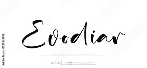 Fototapeta Modern signature script font. Elegant Signature Font. Best Alphabet Beautiful Calligraphy Signature Font lettering handwritten