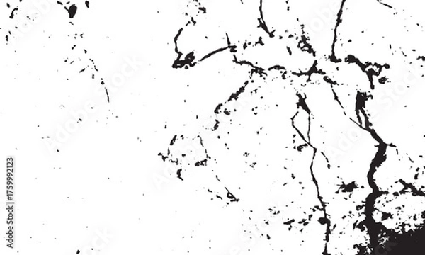 Fototapeta Grunge texture background with cracks and spots isolated on transparent background