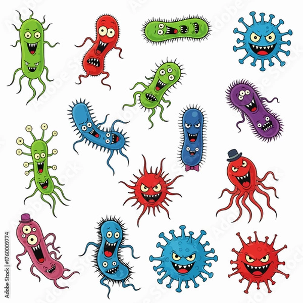 Fototapeta Set of funny monsters