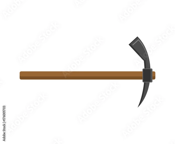 Fototapeta Pickaxe isolated tool for mining. Accessory miner. Vector illustration