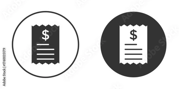 Fototapeta Receipt icon. filled flat sign for mobile concept. Vector graphics