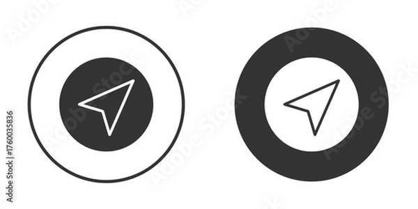 Fototapeta Navigation icon. filled flat sign for mobile concept. Vector graphics