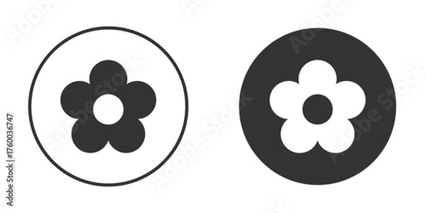 Fototapeta Flower icon. filled flat sign for mobile concept. Vector graphics