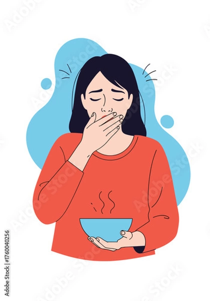 Fototapeta Understanding the Nausea Sensation and Its Common Causes Affecting Well being.